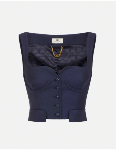 Elisabetta Franchi fitted cold wool top