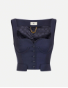 Elisabetta Franchi top ajusté en laine froide