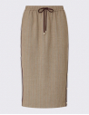 Liu Jo jupe midi beige avec tape latérale