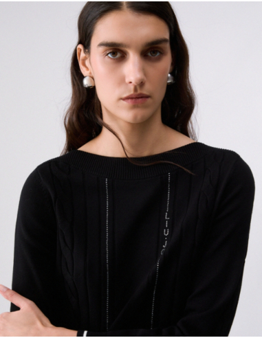 Liu Jo pull femme avec finitions contrastantes