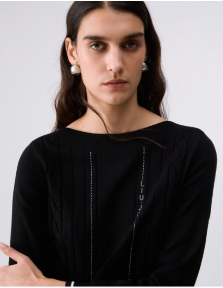 Liu Jo pull femme avec finitions contrastantes