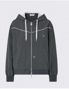 Liu Jo grey lace hooded sweatshirt