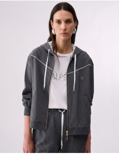 Liu Jo grey lace hooded sweatshirt 2