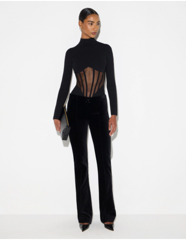 Elisabetta Franchi body bustier à manches longues