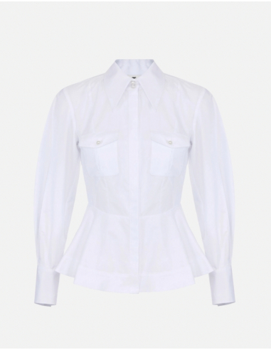 Elisabetta Franchi white shirt with concealed buttons