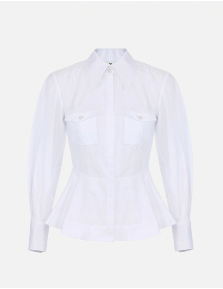 Elisabetta Franchi white shirt with concealed buttons