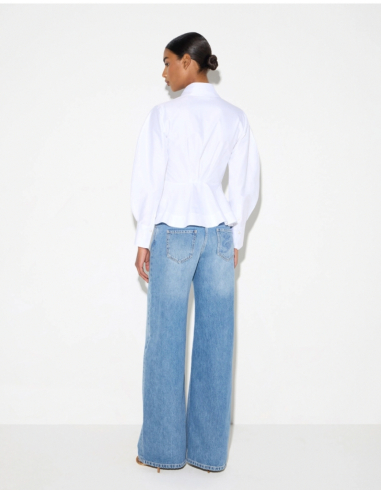 Elisabetta Franchi white cotton poplin shirt