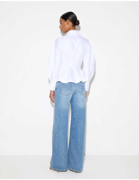 Elisabetta Franchi white cotton poplin shirt