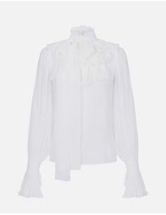 Blouse ivoire Elisabetta Franchi en georgette