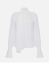 Elisabetta Franchi ivory georgette blouse