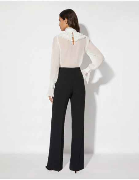 Blouse Elisabetta Franchi en georgette avec ceinture à nouer