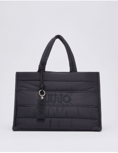 Liu Jo sac tote grand format en nylon matelassé noir