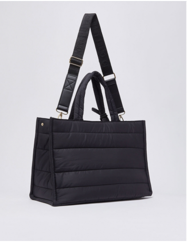 Liu Jo large black quilted shopper bag women