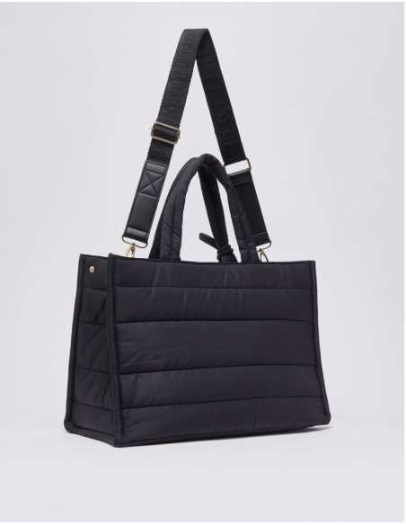 Liu Jo large black quilted shopper bag women