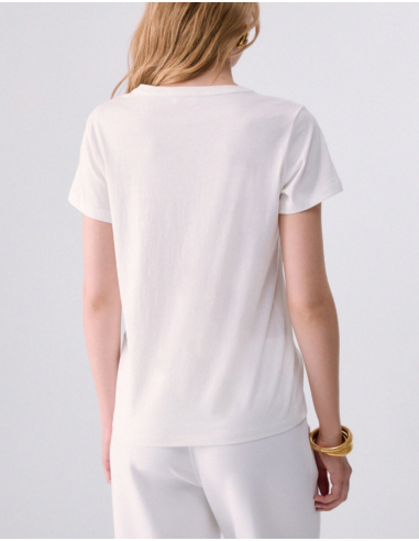 Liu Jo T-shirt en jersey blanc avec logo