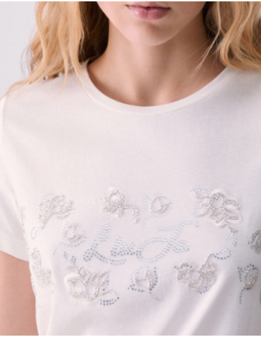 Liu Jo T-shirt femme en coton col rond