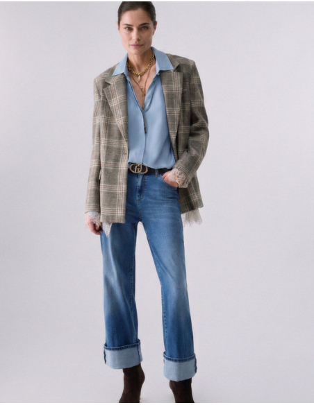 Liu Jo blazer beige à poches à rabat