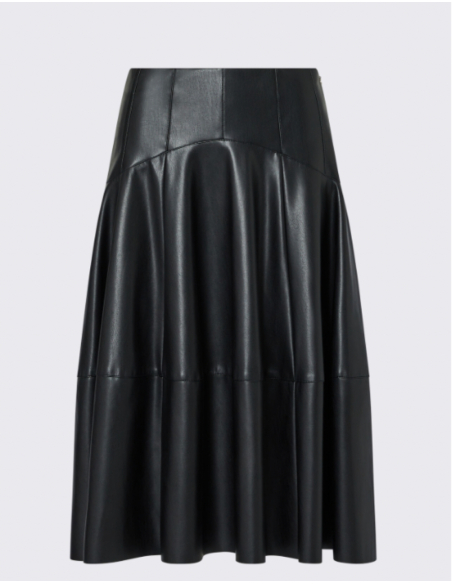 Liu Jo black coated midi skirt