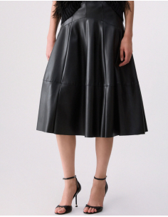 Liu Jo black coated midi skirt 2