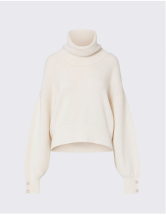Liu Jo pull col roulé blanc en pure laine