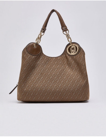 Liu Jo sac moyen en jacquard beige