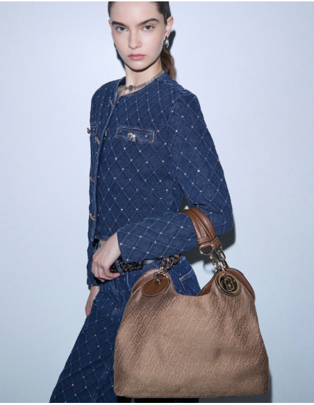 Liu Jo sac à main beige monogrammé