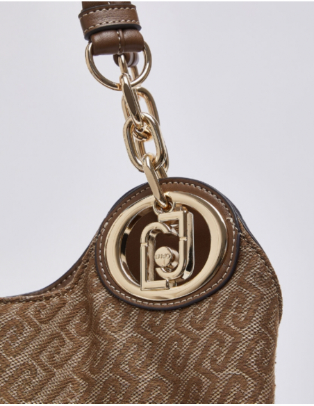 Liu Jo beige jacquard fabric handbag
