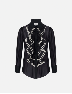 Elisabetta Franchi ruffled georgette shirt