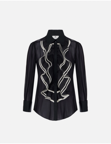 Elisabetta Franchi ruffled georgette shirt