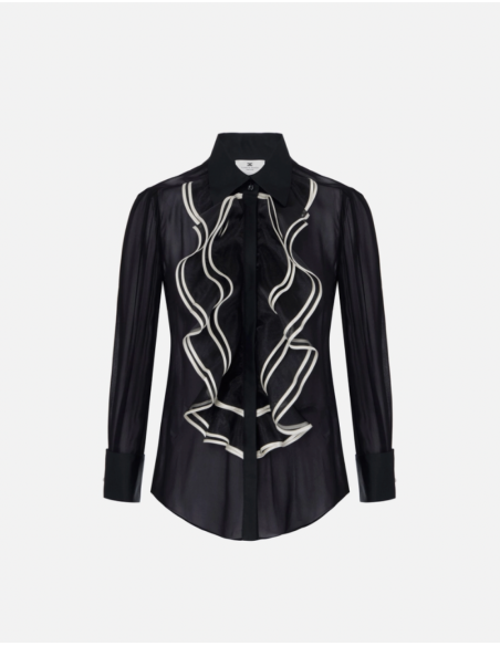 Elisabetta Franchi ruffled georgette shirt