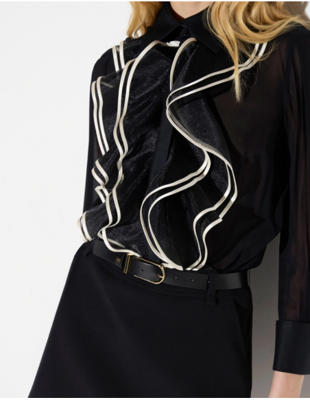Elisabetta Franchi feminine viscose ruffle shirt
