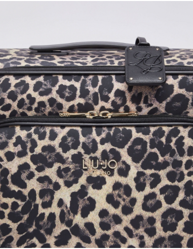 Liu Jo animal print nylon trolley suitcase