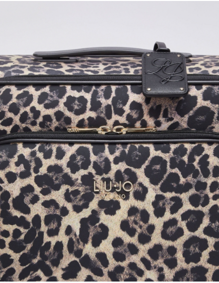 Liu Jo animal print nylon trolley suitcase