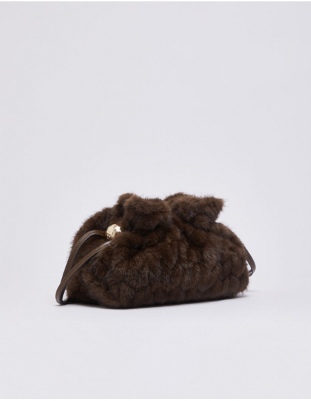 Liu Jo petit sac marron en fausse fourrure