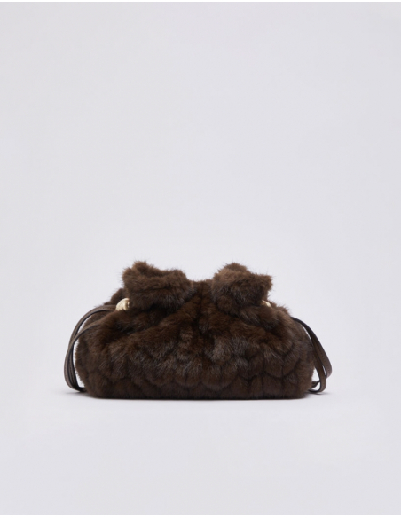 Liu Jo small Riccy brown faux fur bag