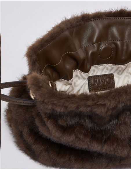 Liu Jo petit sac femme en fausse fourrure marron