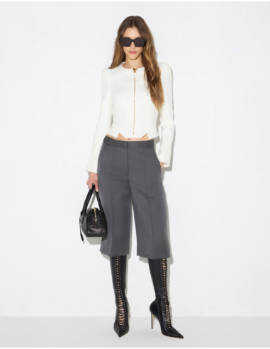 Elisabetta Franchi veste en double crêpe avec fermeture zippée