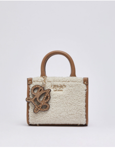 Liu Jo cream teddy mini bag