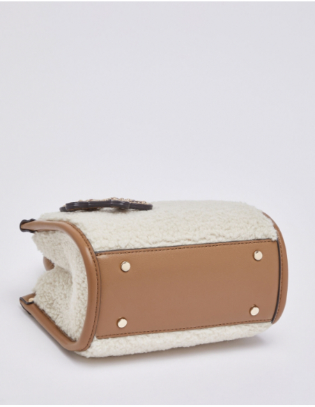 Liu Jo soft teddy-effect mini bag
