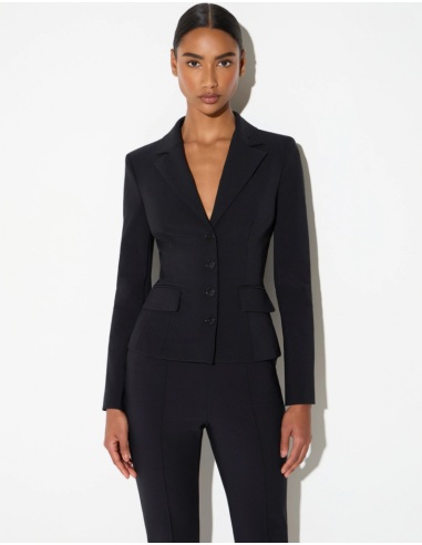 Elisabetta Franchi black women’s jacket with structured shoulders