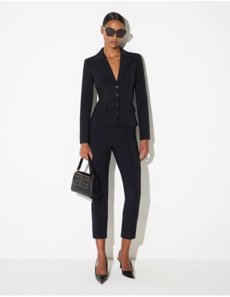 Elisabetta Franchi fitted black women’s blazer