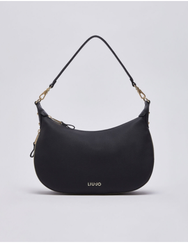 Liu Jo medium black nubuck-effect hobo bag