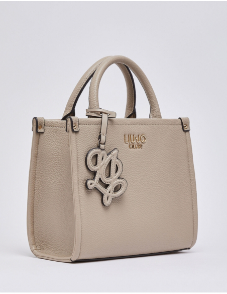 Liu Jo beige textured leather-effect bag