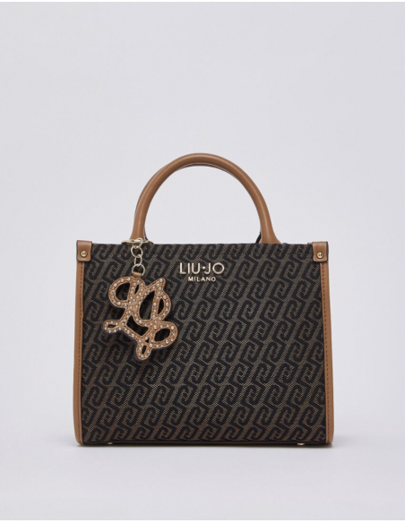 Liu Jo petit sac jacquard marron foncé