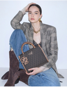 Liu Jo petit sac jacquard marron foncé 2