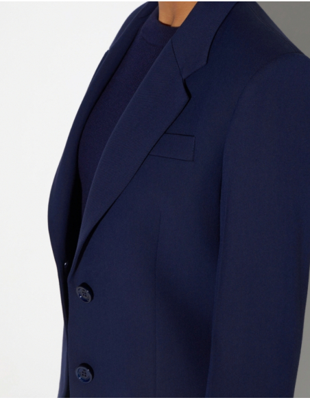 ELISABETTA FRANCHI Midnight Blue Gabardine Jacket - GI272