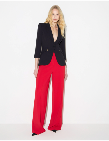 Elisabetta Franchi veste noire à simple boutonnage