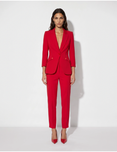 Elisabetta Franchi red single-breasted jacket