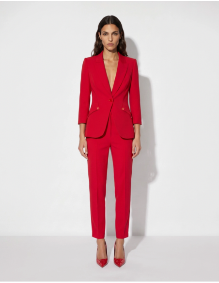 Elisabetta Franchi veste femme rouge Red Passion en crêpe et satin
