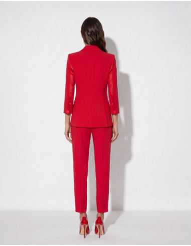 Elisabetta Franchi red jacket with satin inserts